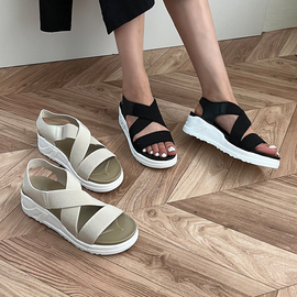 [GIRLS GOOB] Women's Comfortable Mule, Fashion Loafers, Flip-flops, Synthetic Leather + Polyester + Band - Made in KOREA